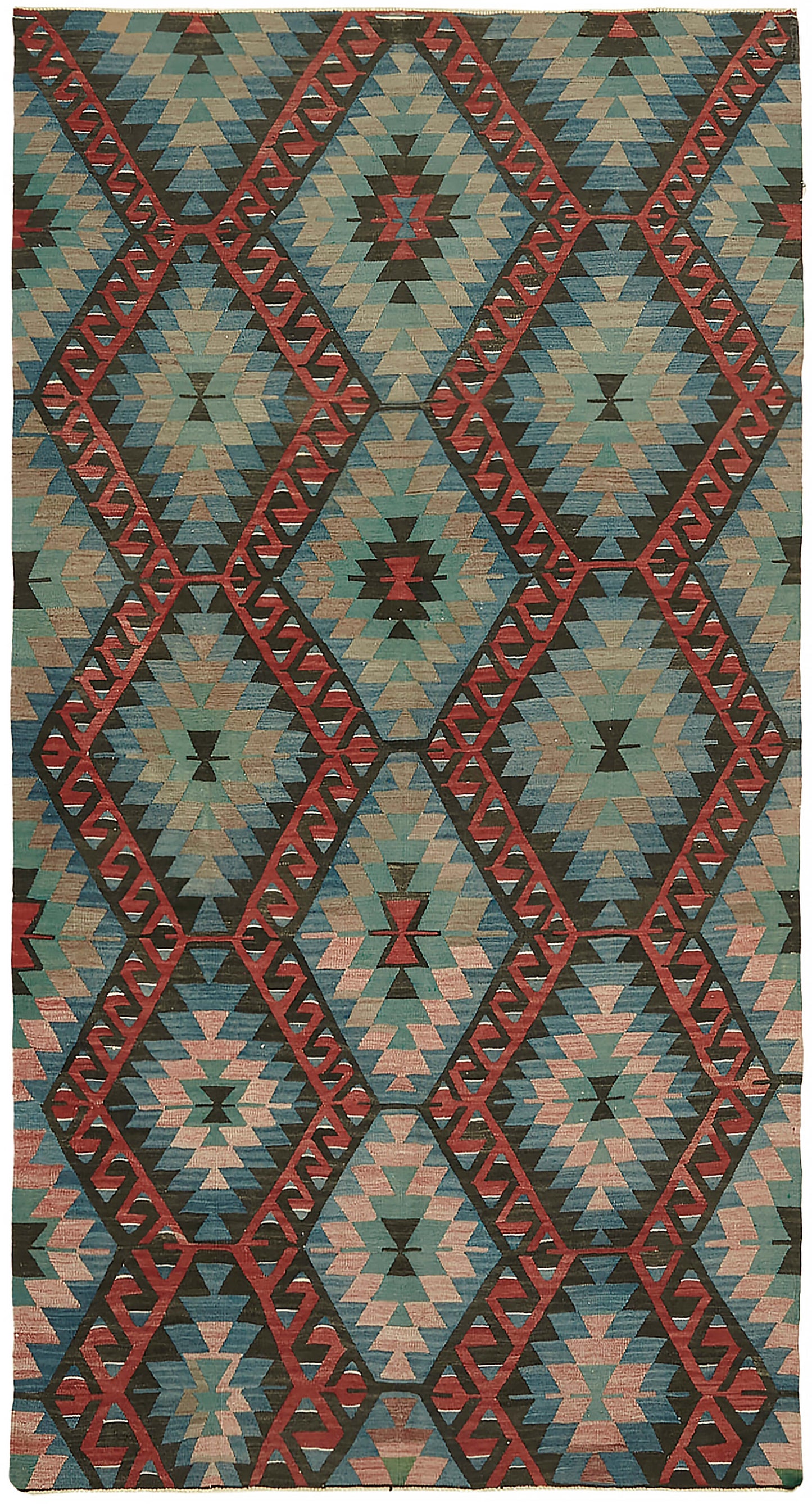 5x10 Multicolor Oriental Kilim Rug - 45971