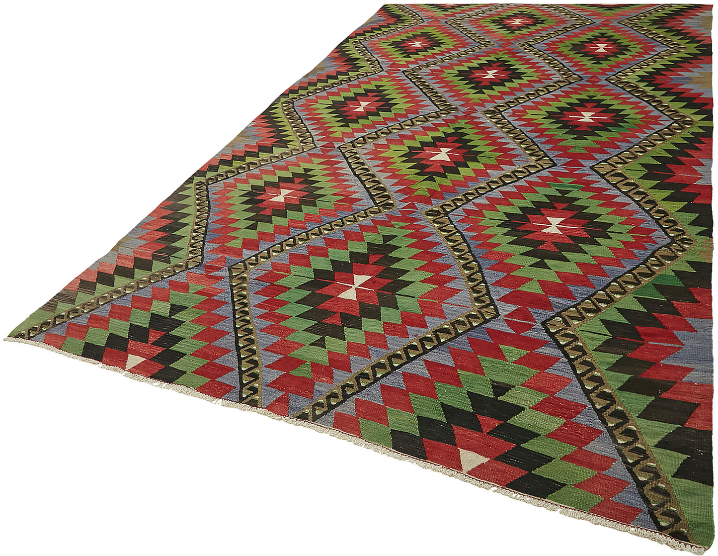 7x11 Multicolor Oriental Kilim Rug - 45974