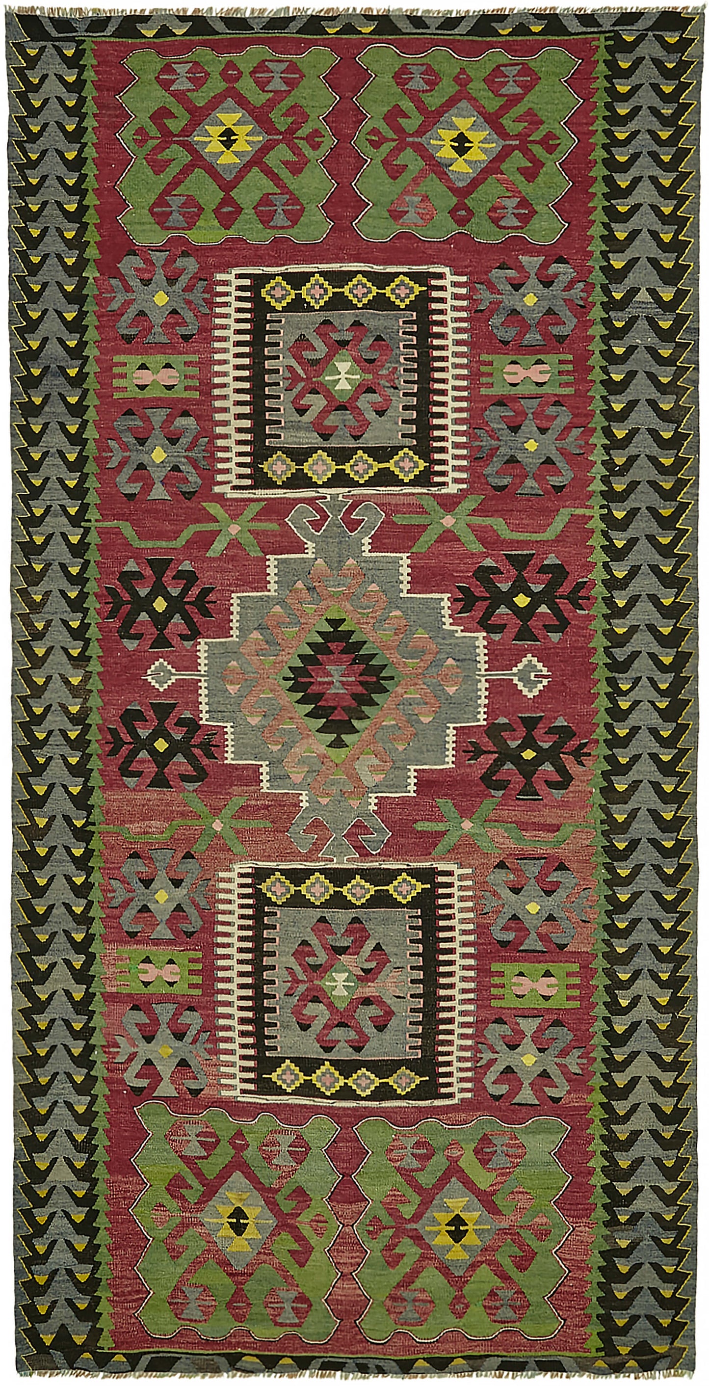 5x10 Multicolor Oriental Kilim Rug - 45977
