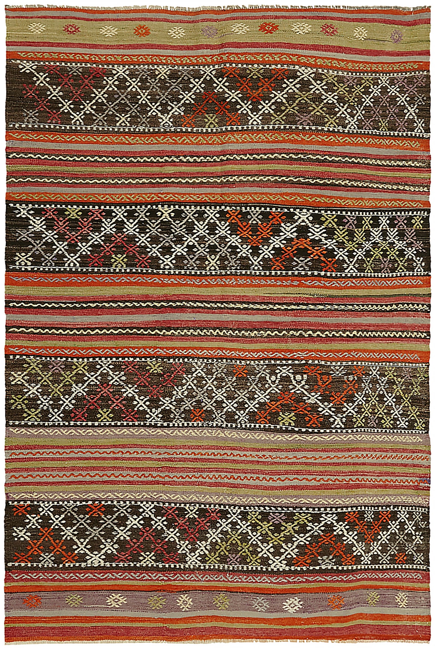6x8 Multicolor Oriental Kilim Rug - 46029