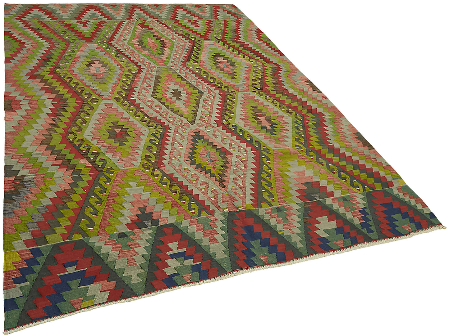 7x9 Multicolor Oriental Kilim Rug - 46032