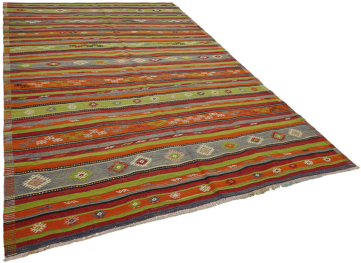 7x10 Multicolor Oriental Kilim Rug - 46035