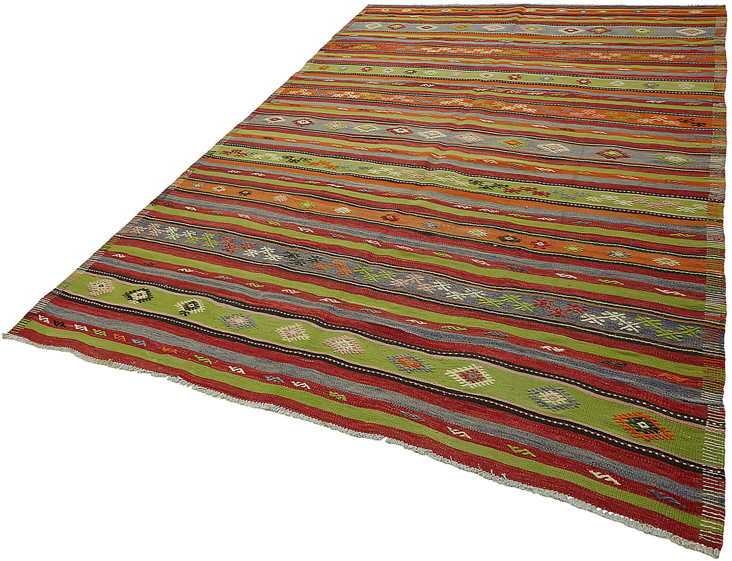 7x10 Multicolor Oriental Kilim Rug - 46035