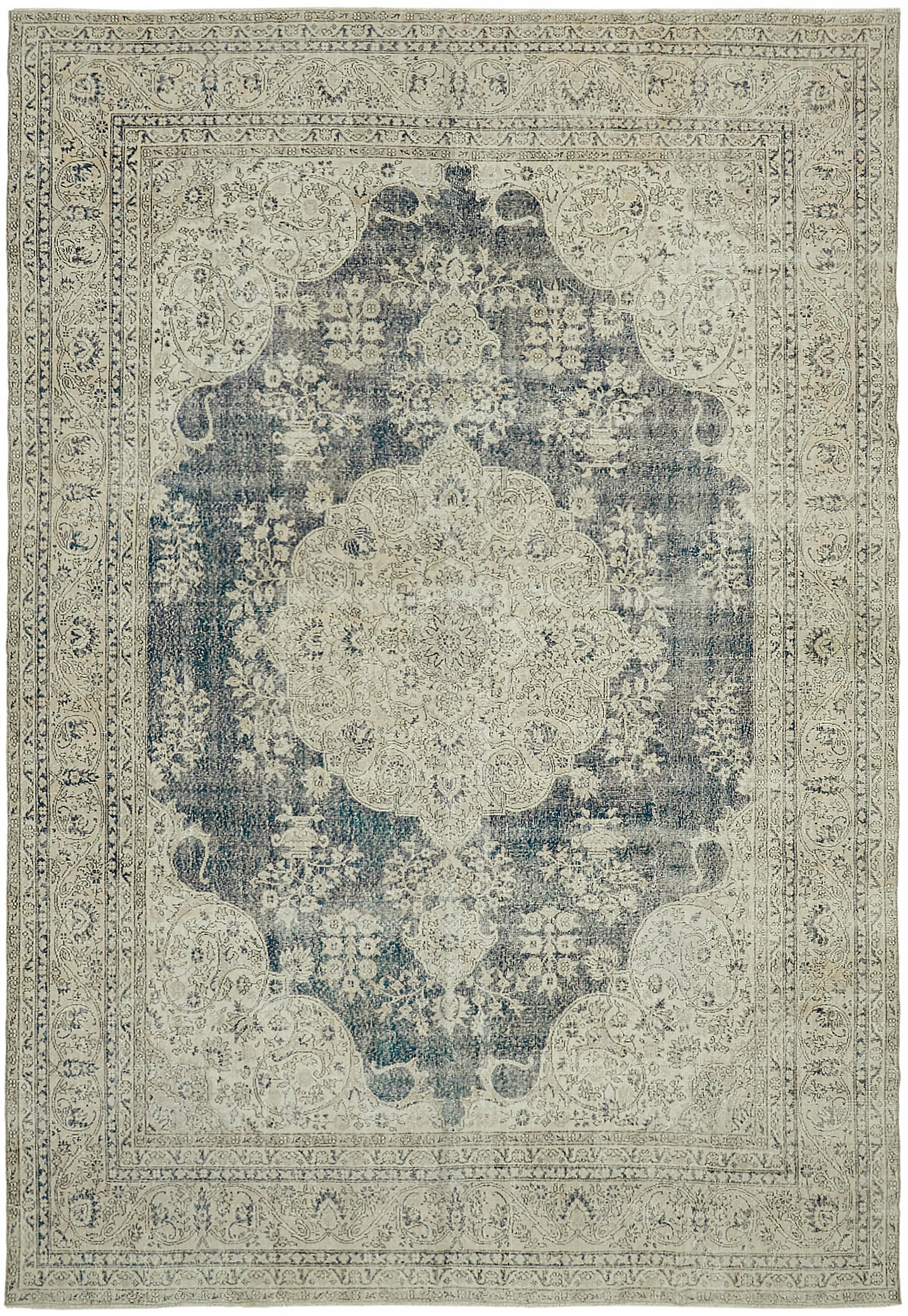 10x14 Beige Vintage Large Area Rug - 46041