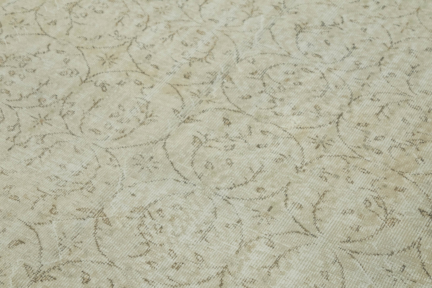 7x10 Beige Turkish Vintage Area Rug - 46065