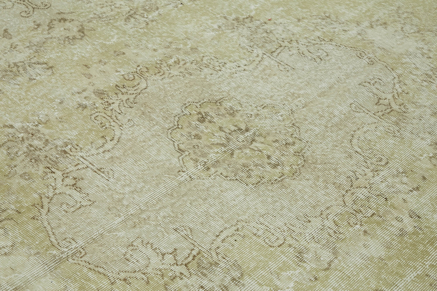 7x10 Beige Turkish Vintage Area Rug - 46071
