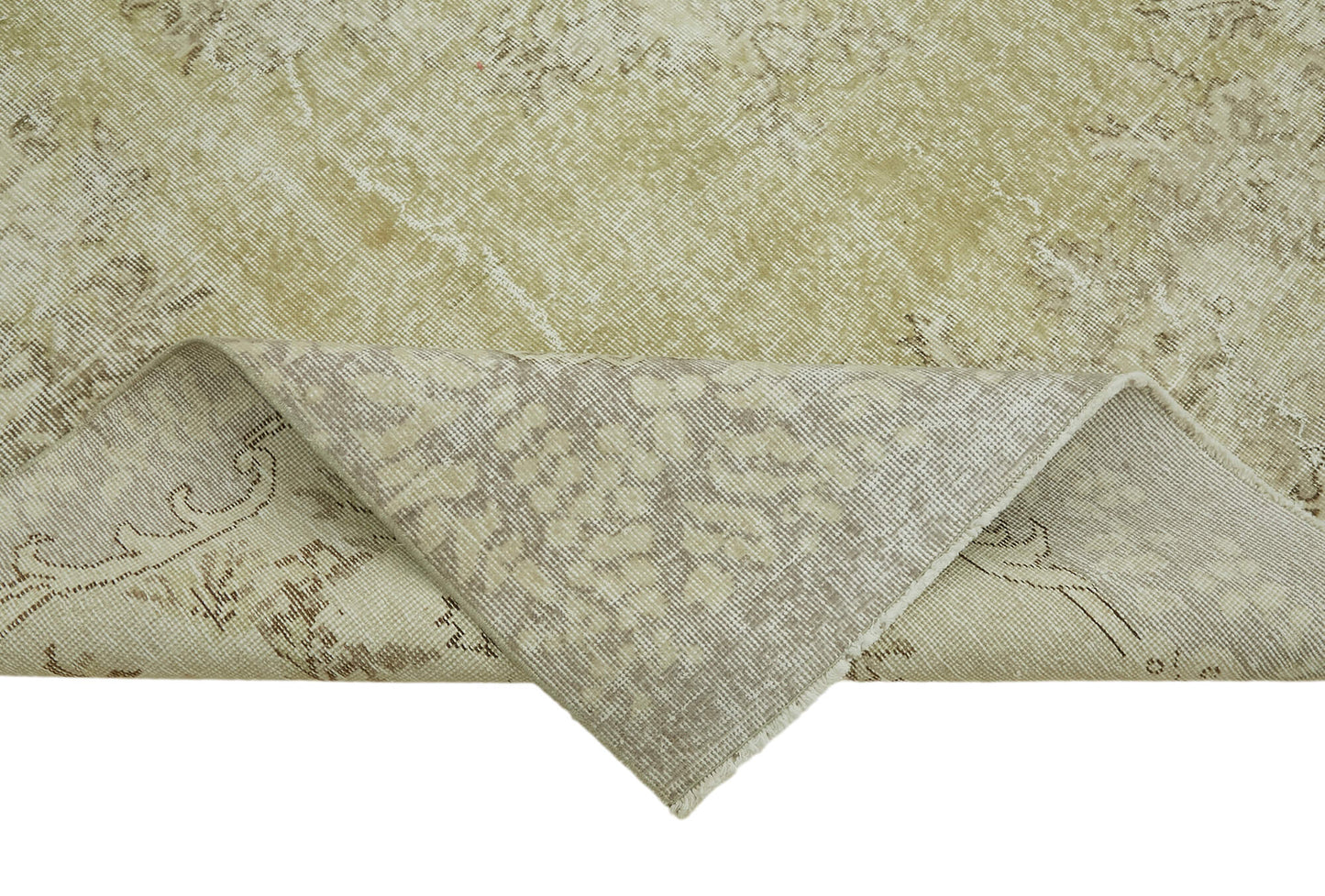 7x10 Beige Turkish Vintage Area Rug - 46071