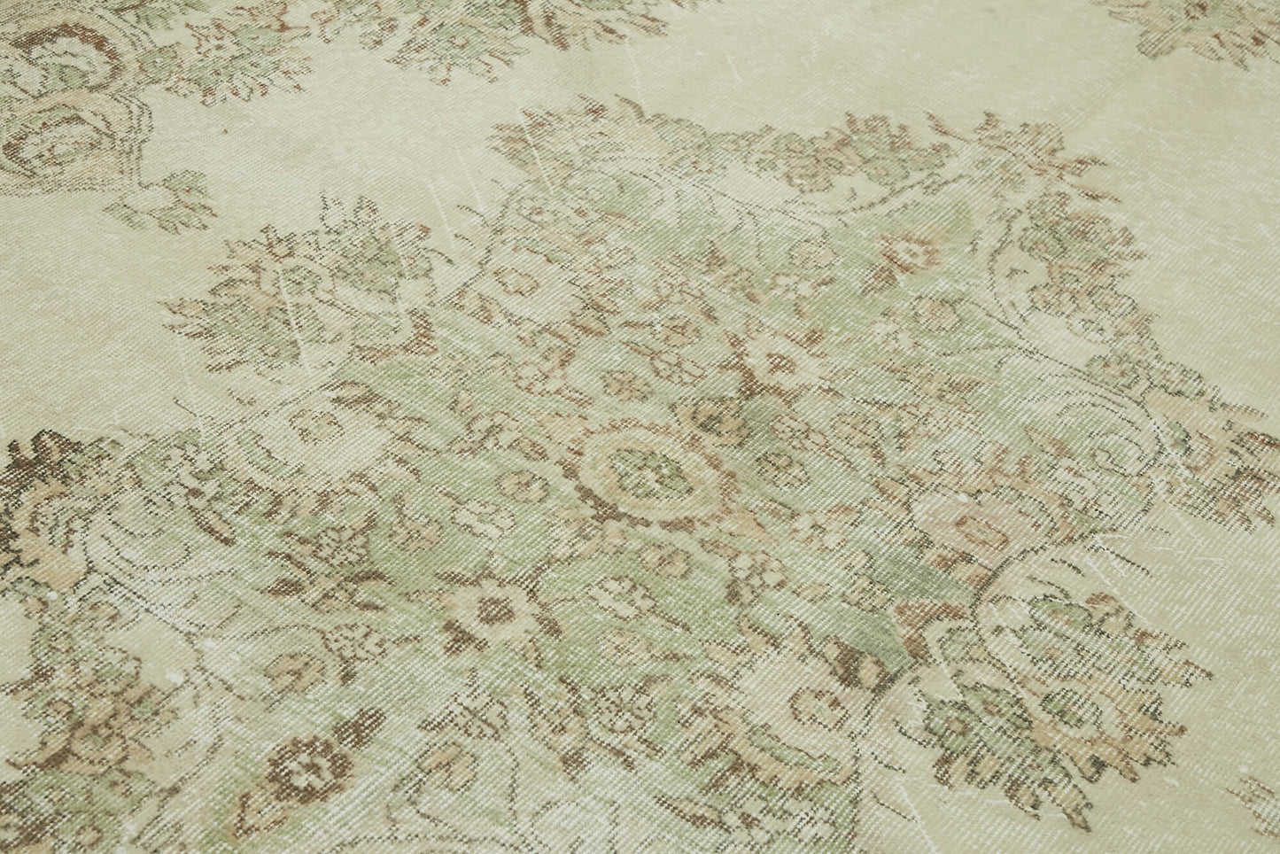 6x10 Beige Turkish Vintage Area Rug - 46073