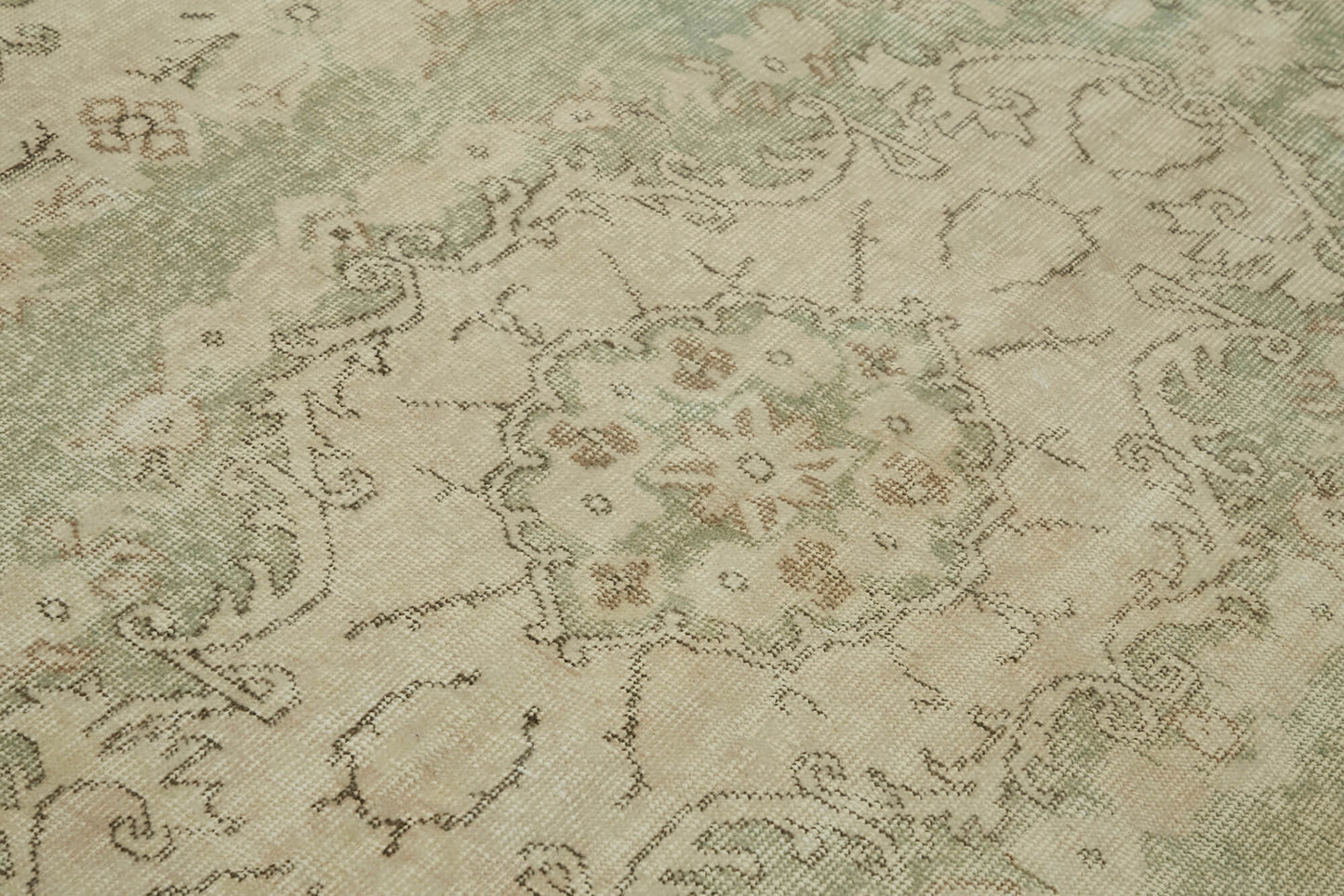 6x10 Beige Turkish Vintage Area Rug - 46080