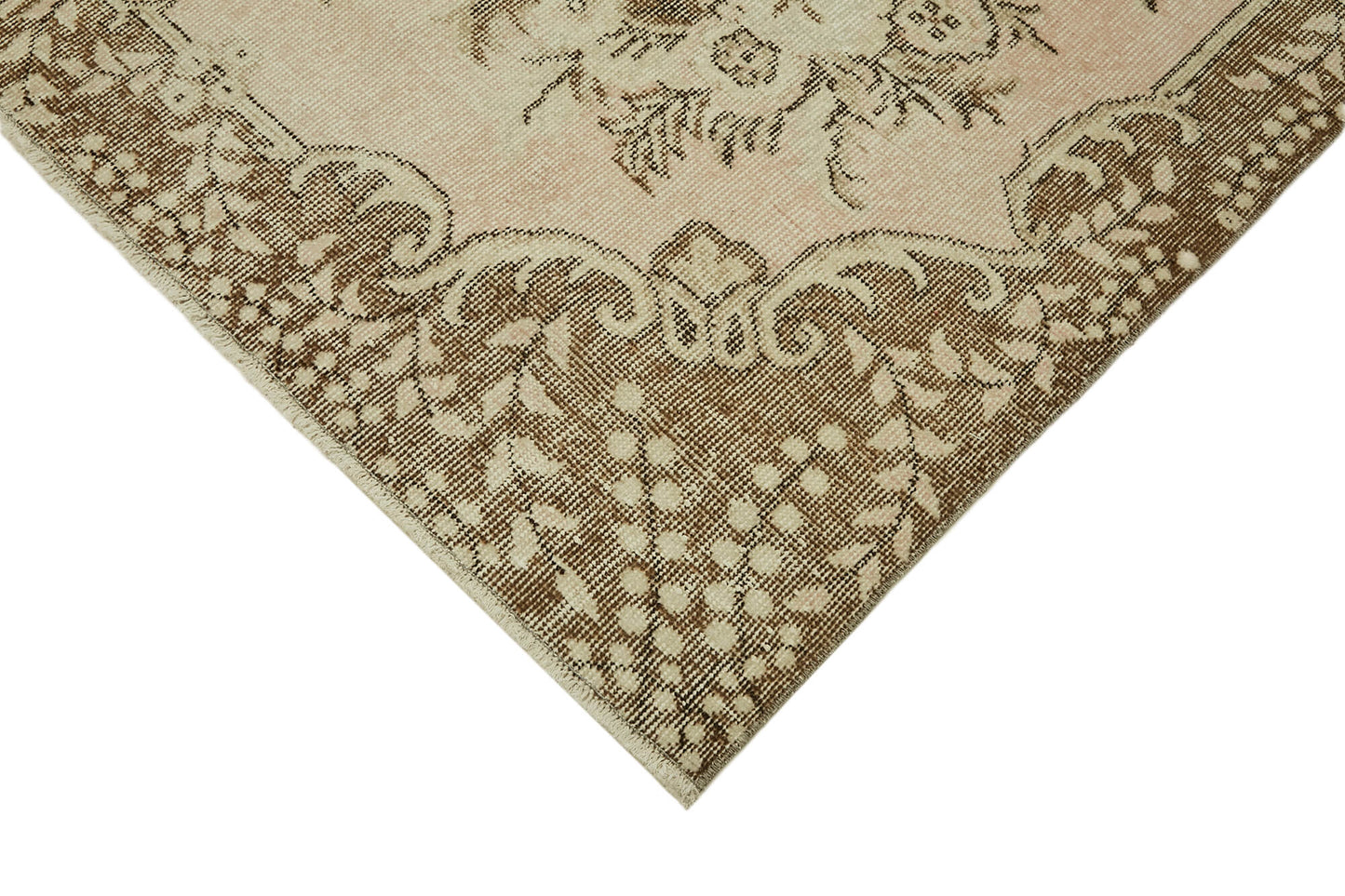 6x10 Beige Turkish Vintage Area Rug - 46085