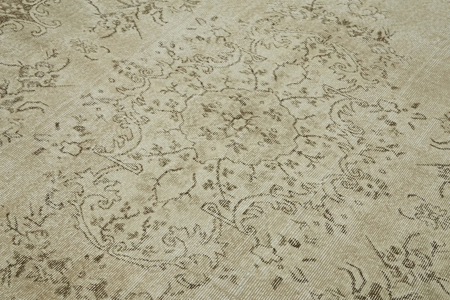 6x10 Beige Turkish Vintage Area Rug - 46086