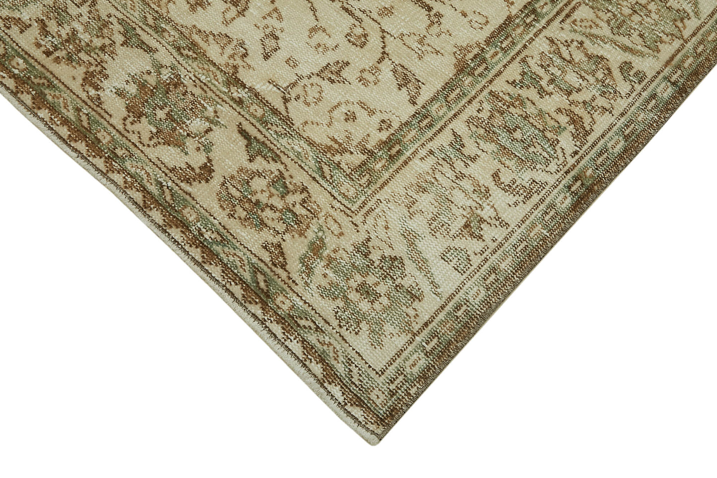 6x10 Beige Turkish Vintage Area Rug - 46087