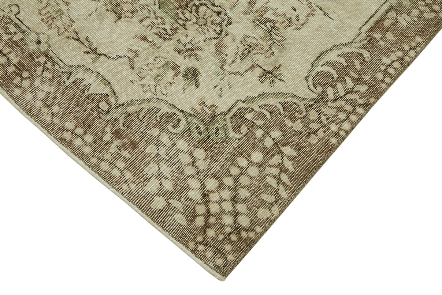 6x10 Beige Turkish Vintage Area Rug - 46090
