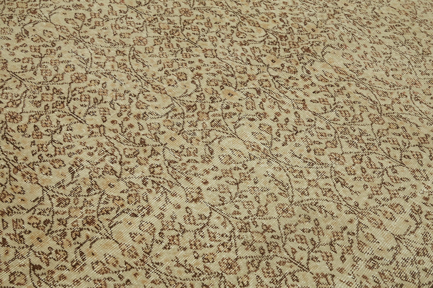 7x10 Beige Turkish Vintage Area Rug - 46100