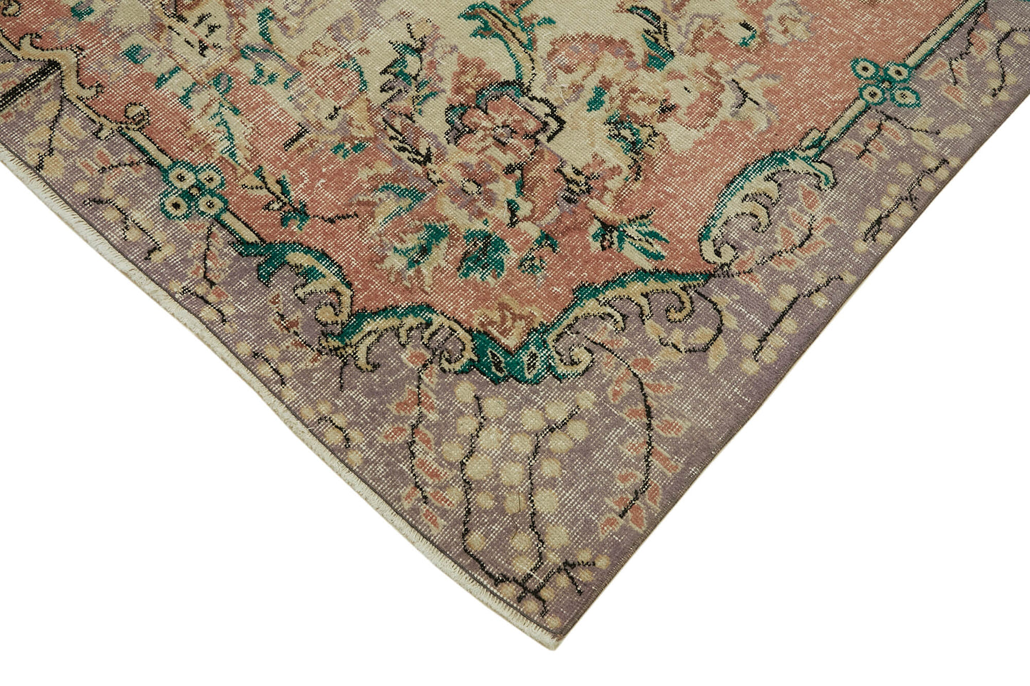 6x11 Beige Turkish Vintage Area Rug - 46111