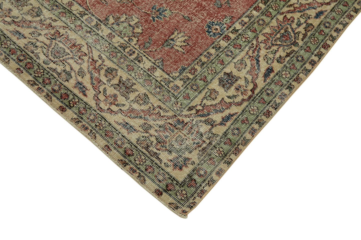 6x10 Beige Turkish Vintage Area Rug - 46114