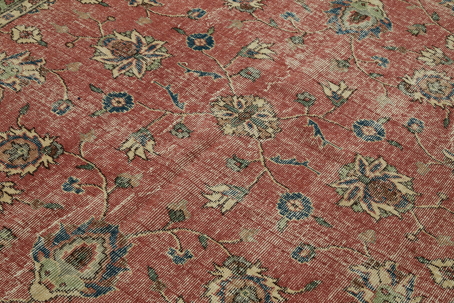 6x10 Beige Turkish Vintage Area Rug - 46114