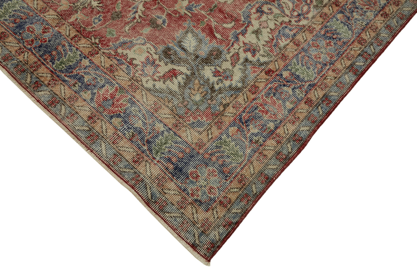 6x10 Beige Turkish Vintage Area Rug - 46121