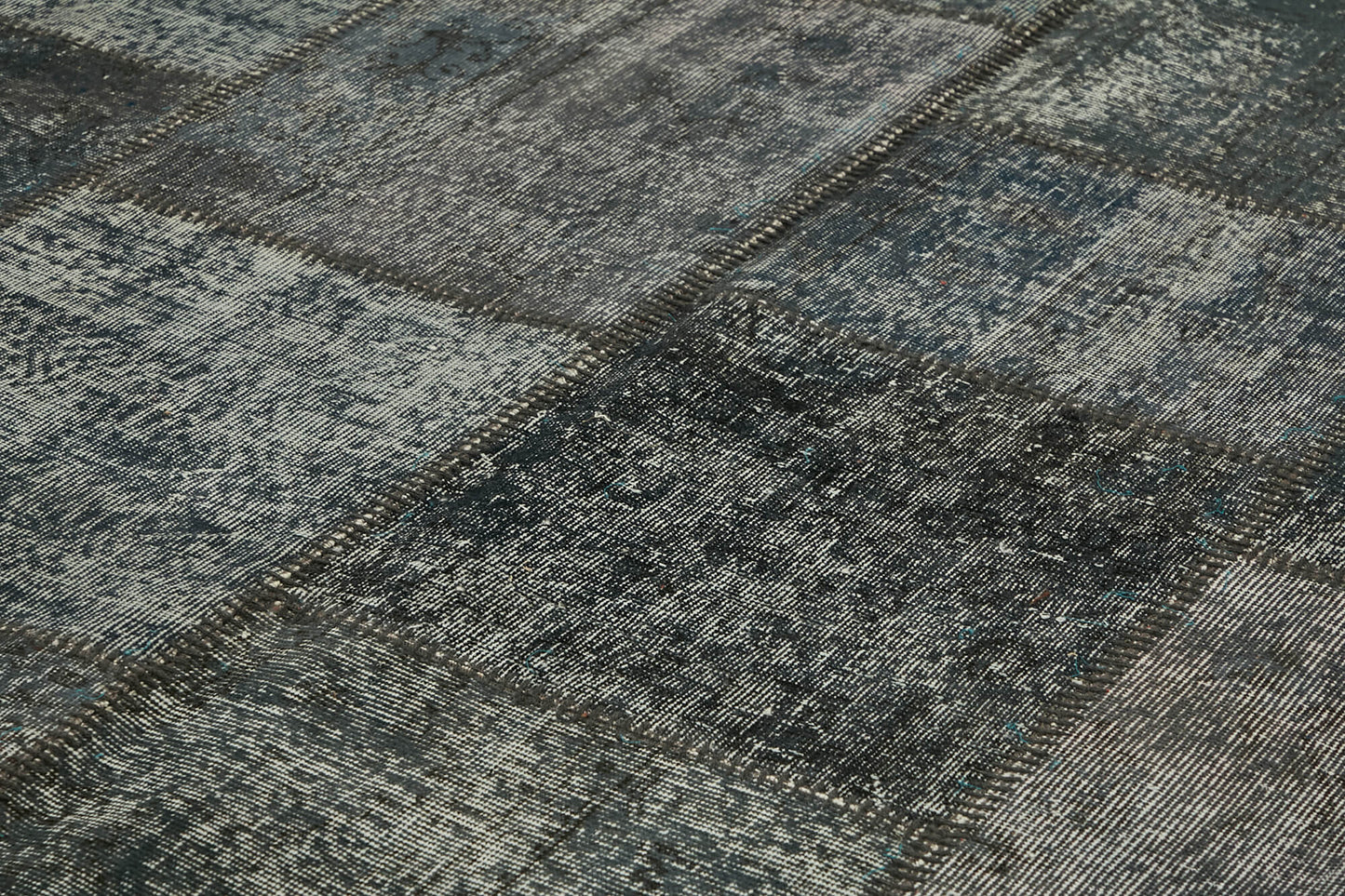 10x10 Grey Round Patchwork Rug - 46133