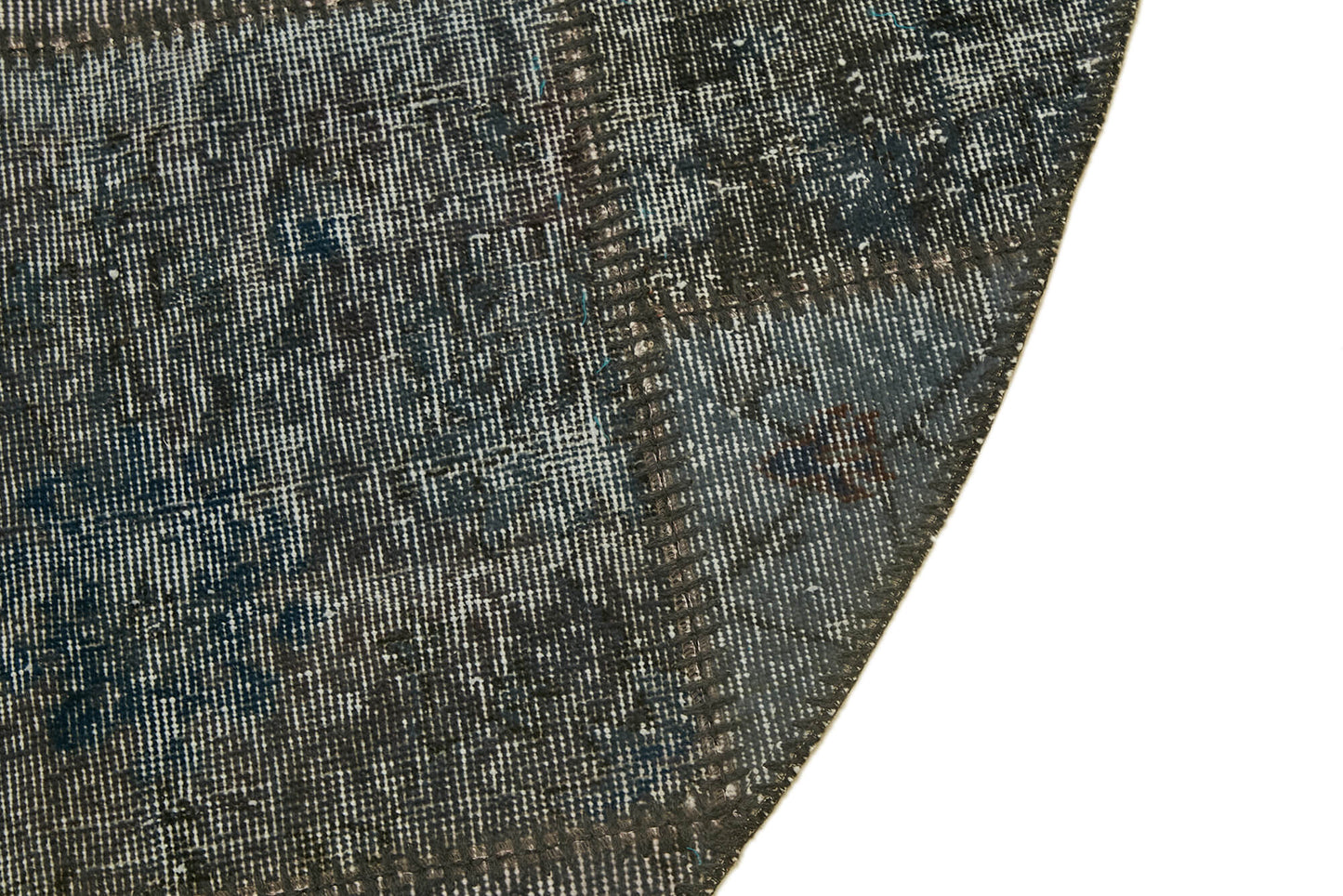 10x10 Grey Round Patchwork Rug - 46133