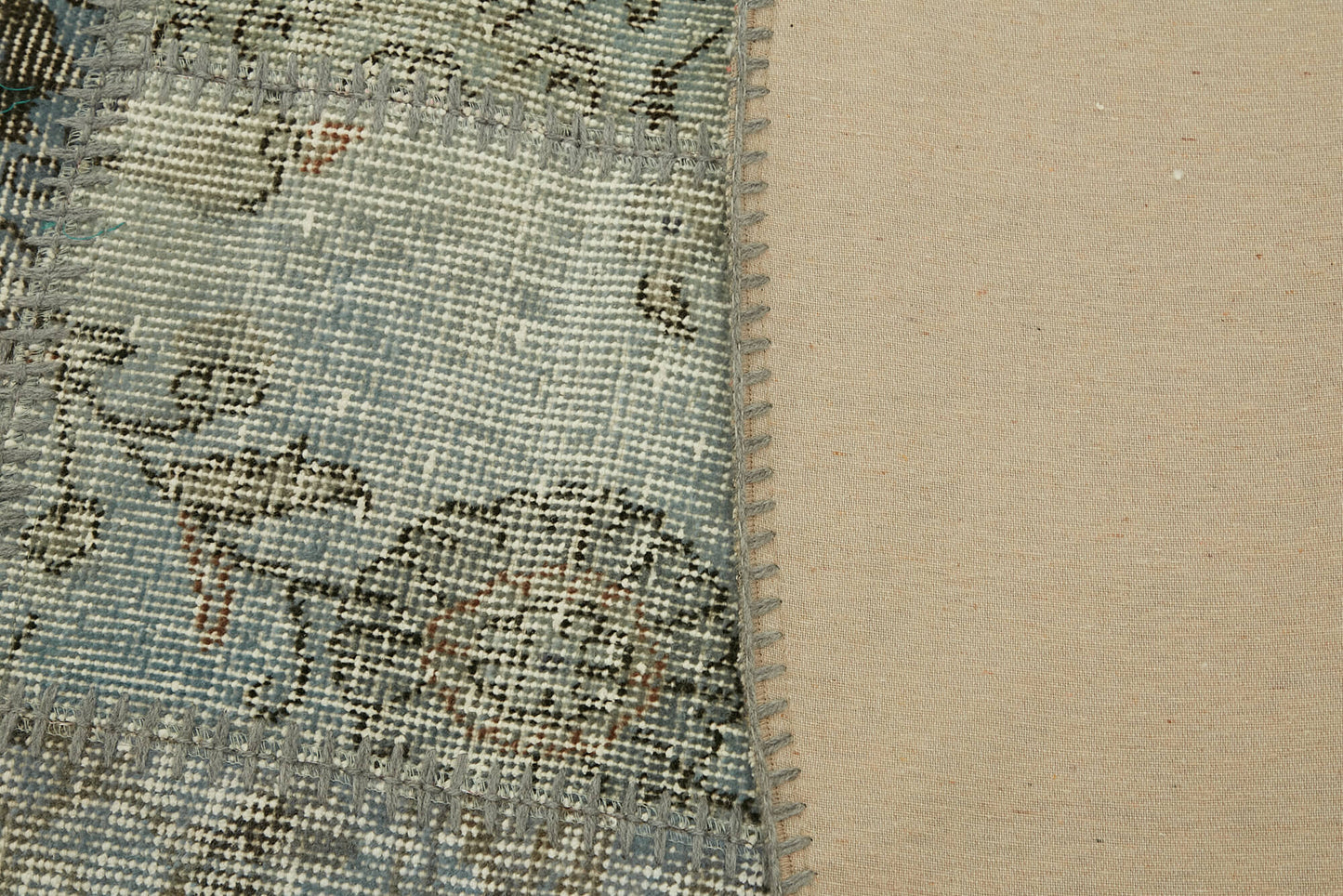 8x8 Blue Round Patchwork Rug - 46137