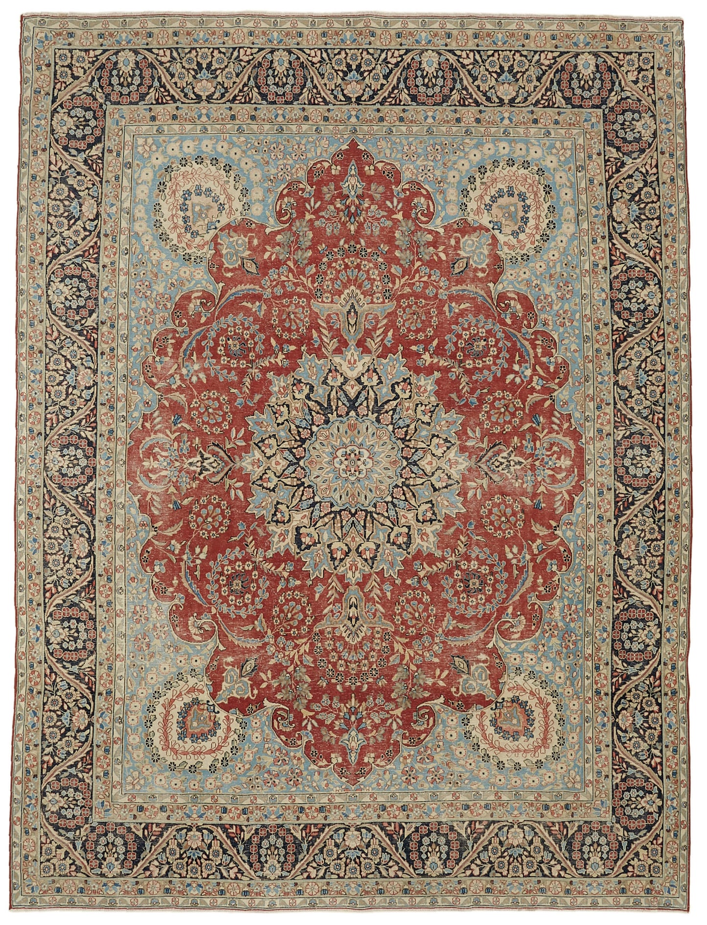 10x13 Beige Vintage Large Area Rug - 46140