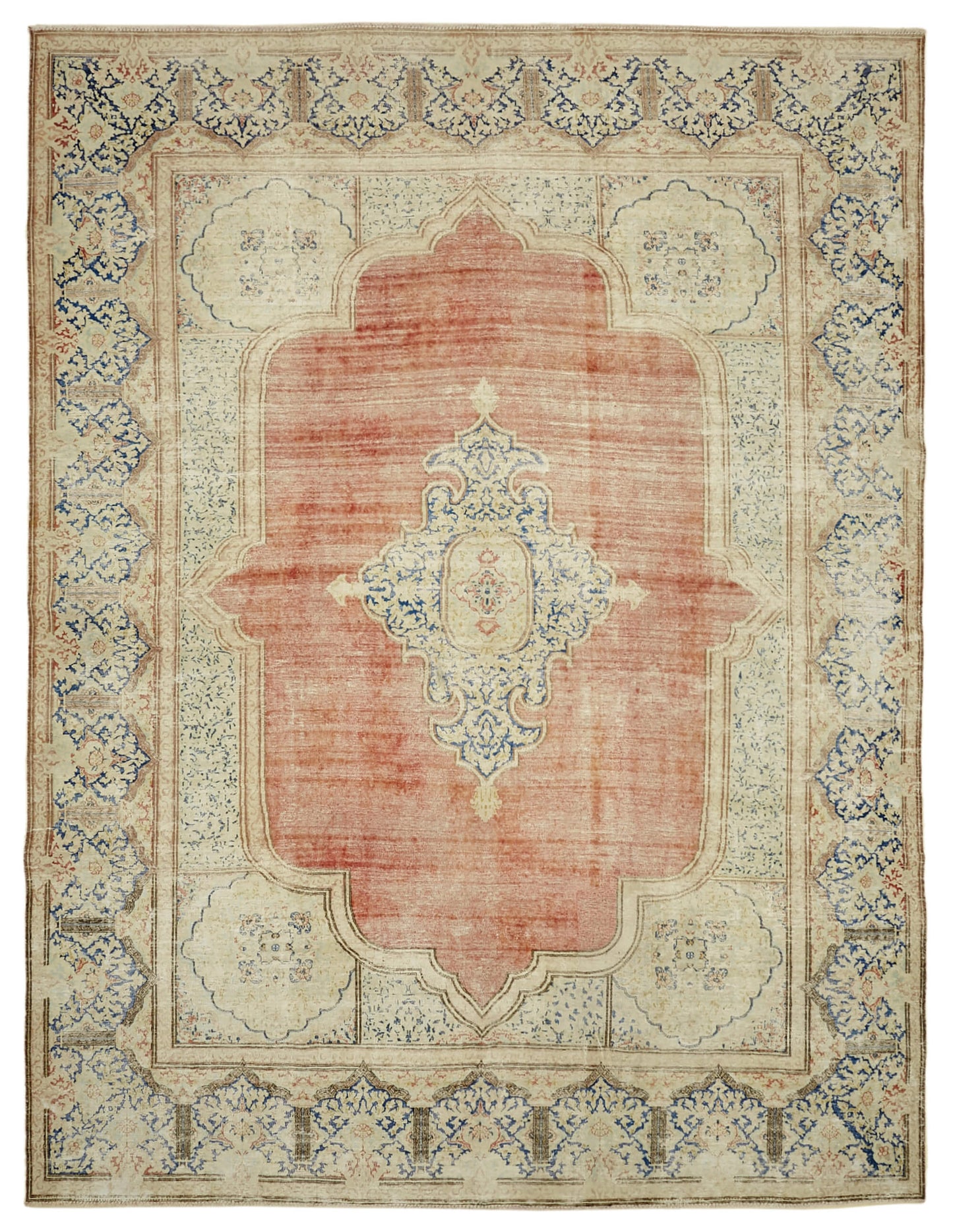 10x13 Beige Vintage Large Area Rug - 46155