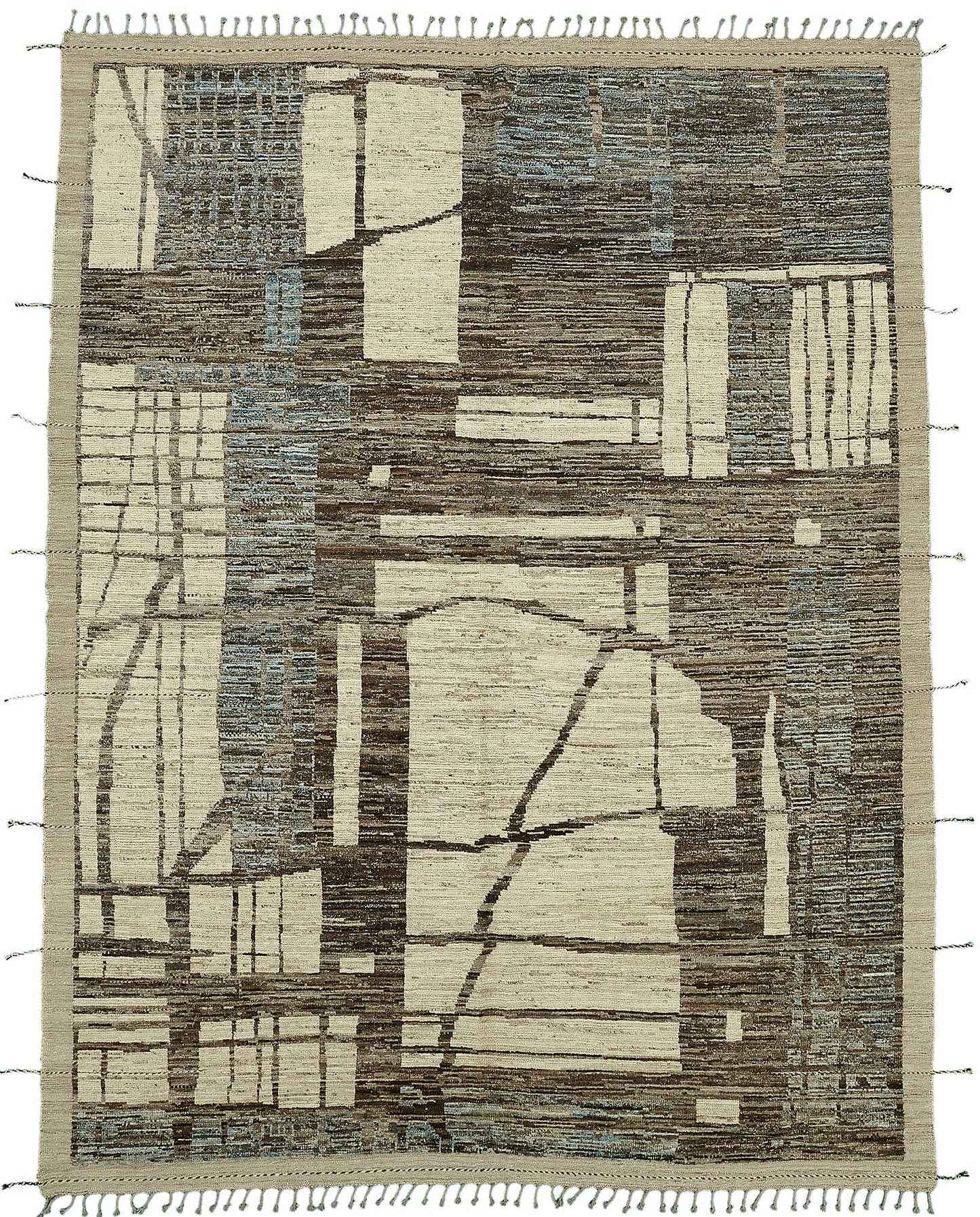 9x12 Beige Modern Tribal Rug - 46203