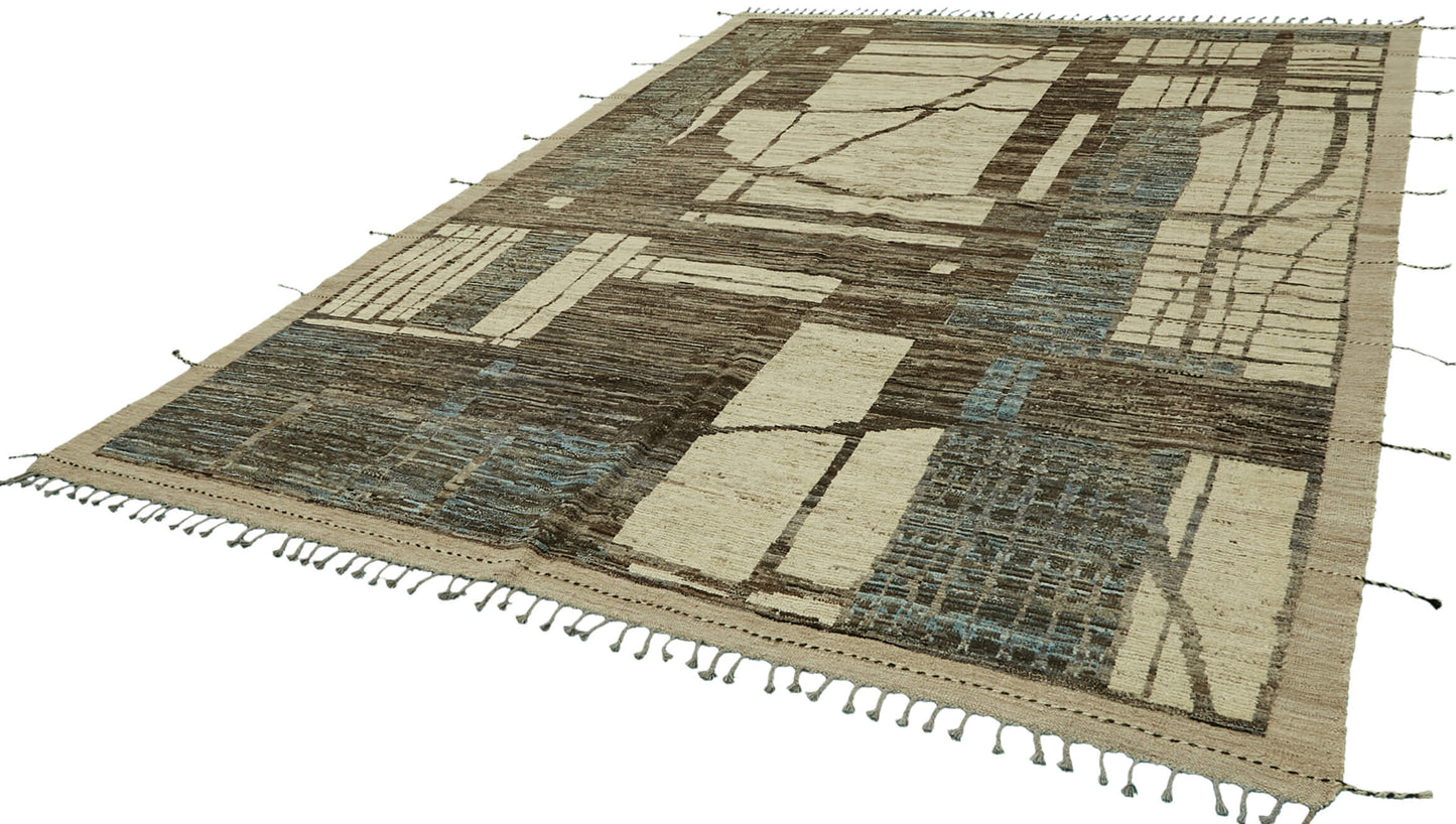 9x12 Beige Modern Tribal Rug - 46203