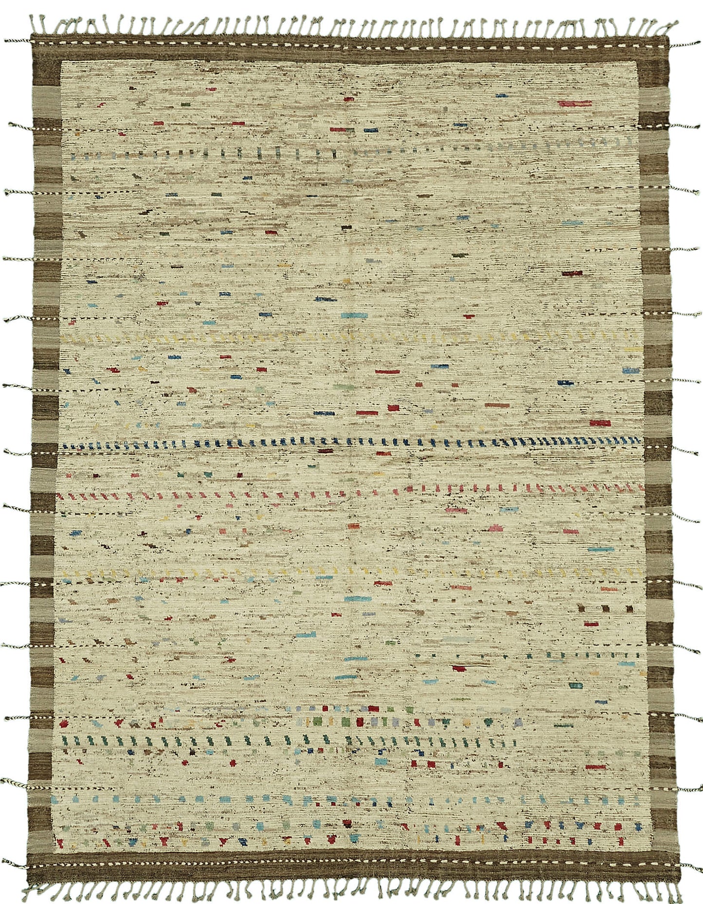 9x12 Beige Modern Tribal Rug - 46209