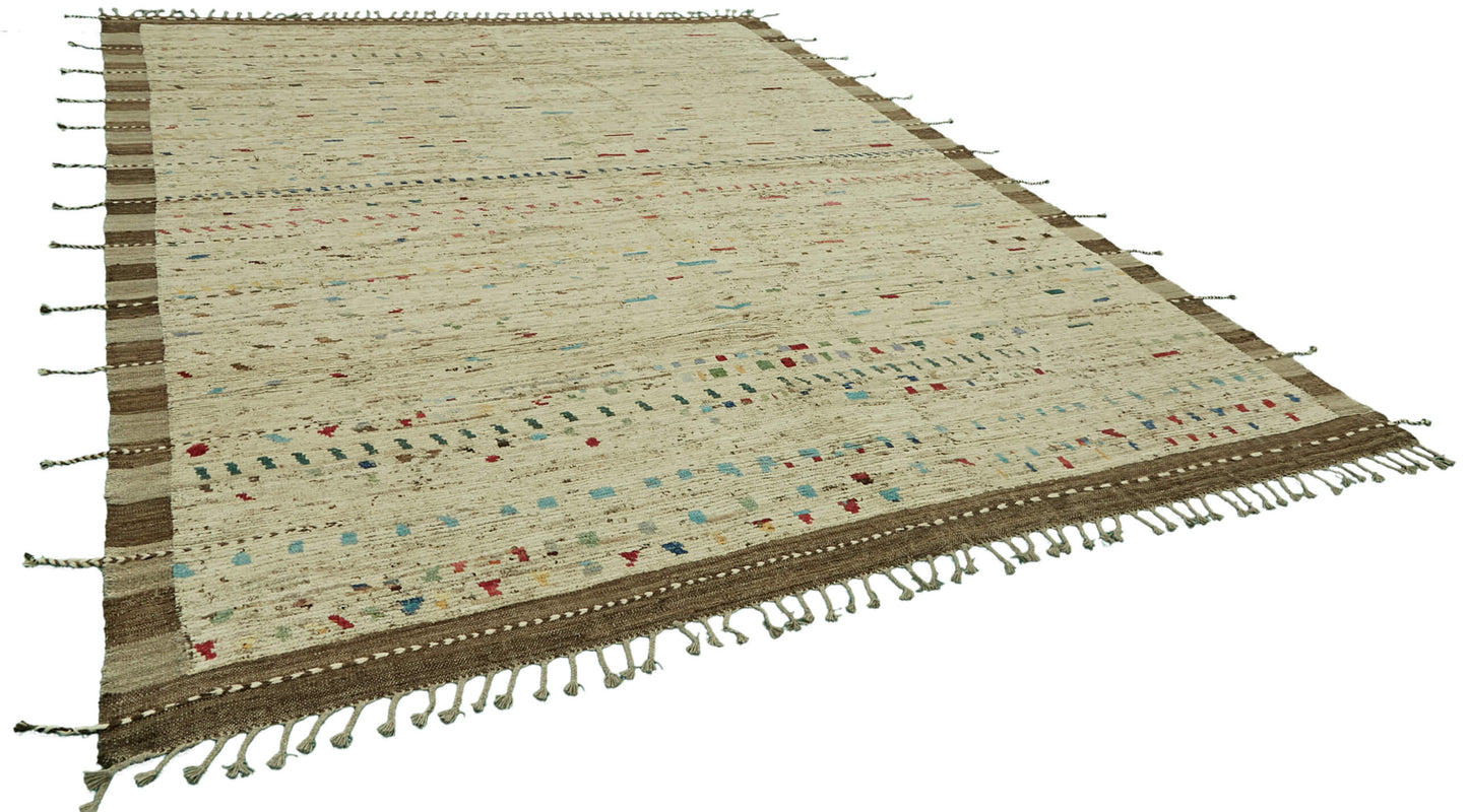 9x12 Beige Modern Tribal Rug - 46209