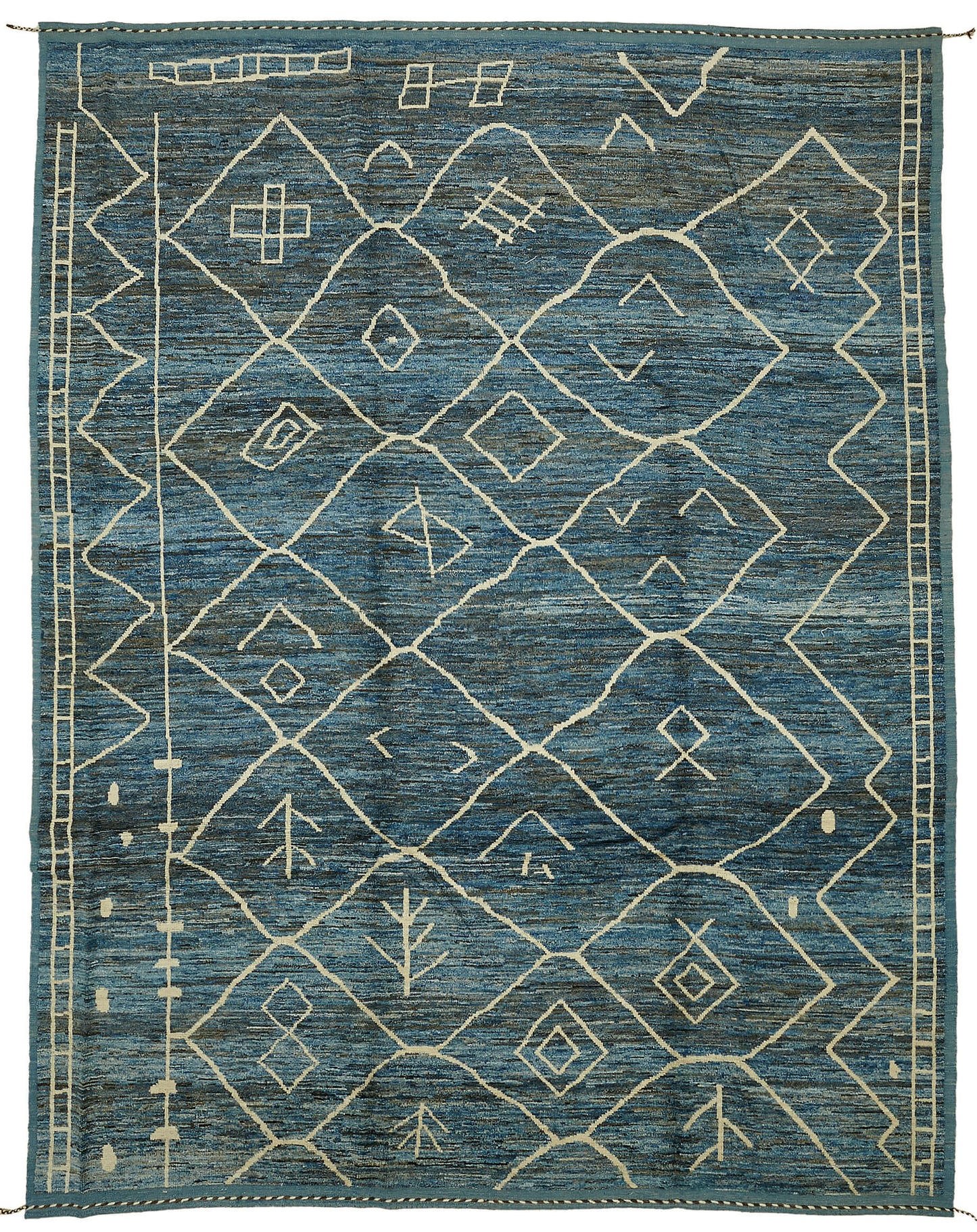 11x14 Blue Modern Tribal Rug - 46214
