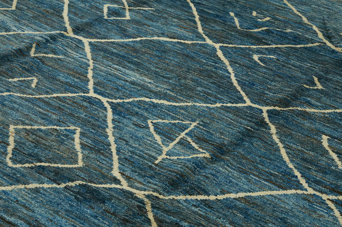 11x14 Blue Modern Tribal Rug - 46214