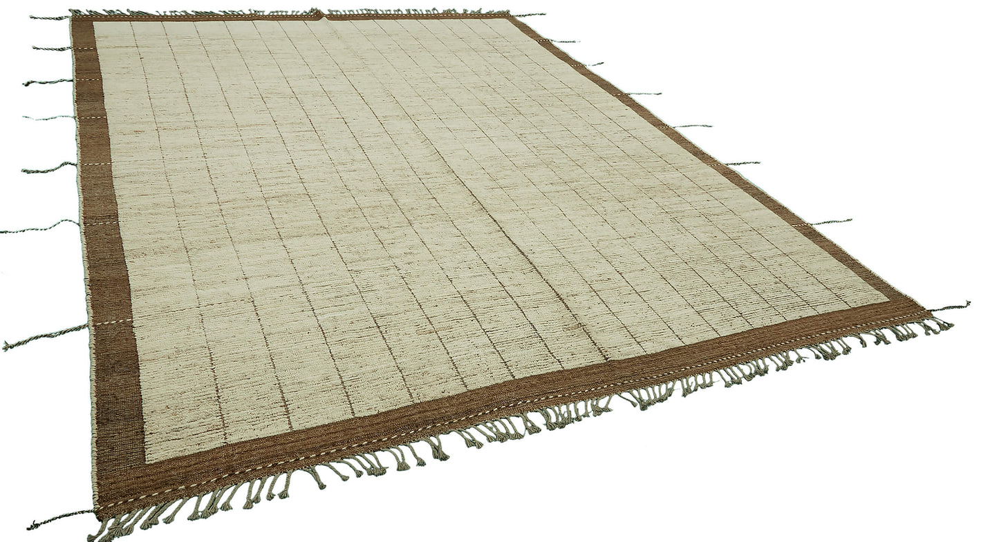9x12 Beige Modern Tribal Rug - 46225