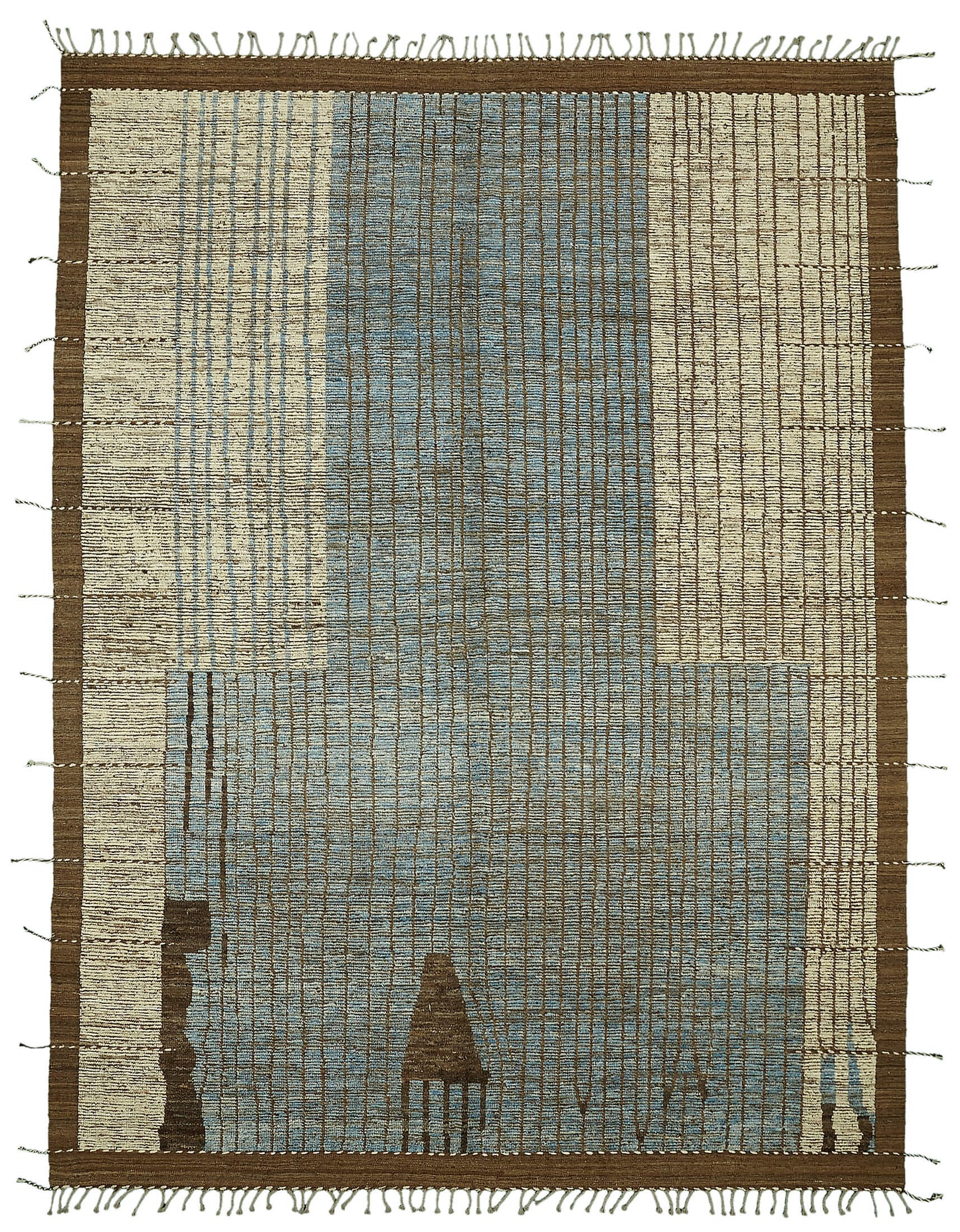 9x12 Brown Modern Tribal Rug - 46227
