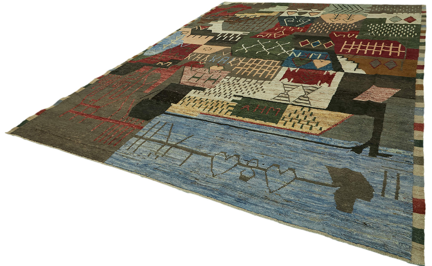 10x14 Multicolor Modern Tribal Rug - 46228