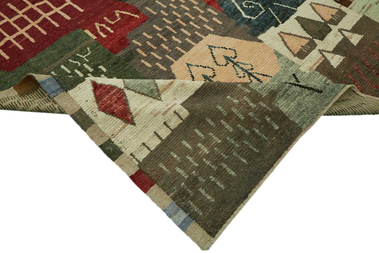 10x14 Multicolor Modern Tribal Rug - 46228