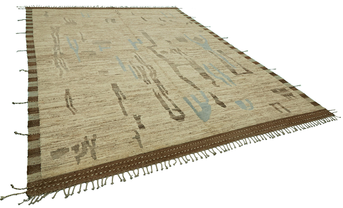 9x12 Beige Modern Tribal Rug - 46229