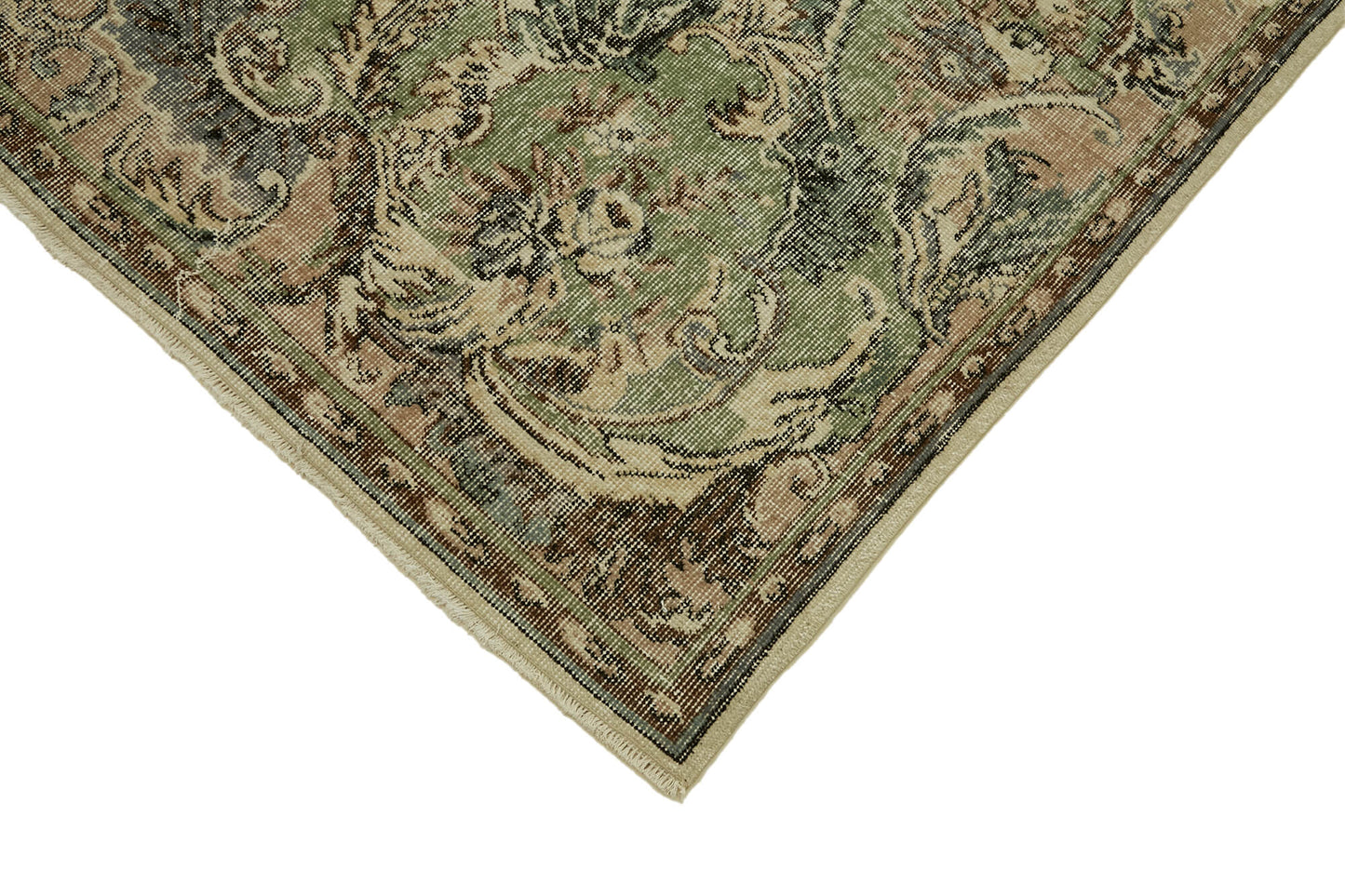 6x10 Beige Turkish Vintage Area Rug - 46329