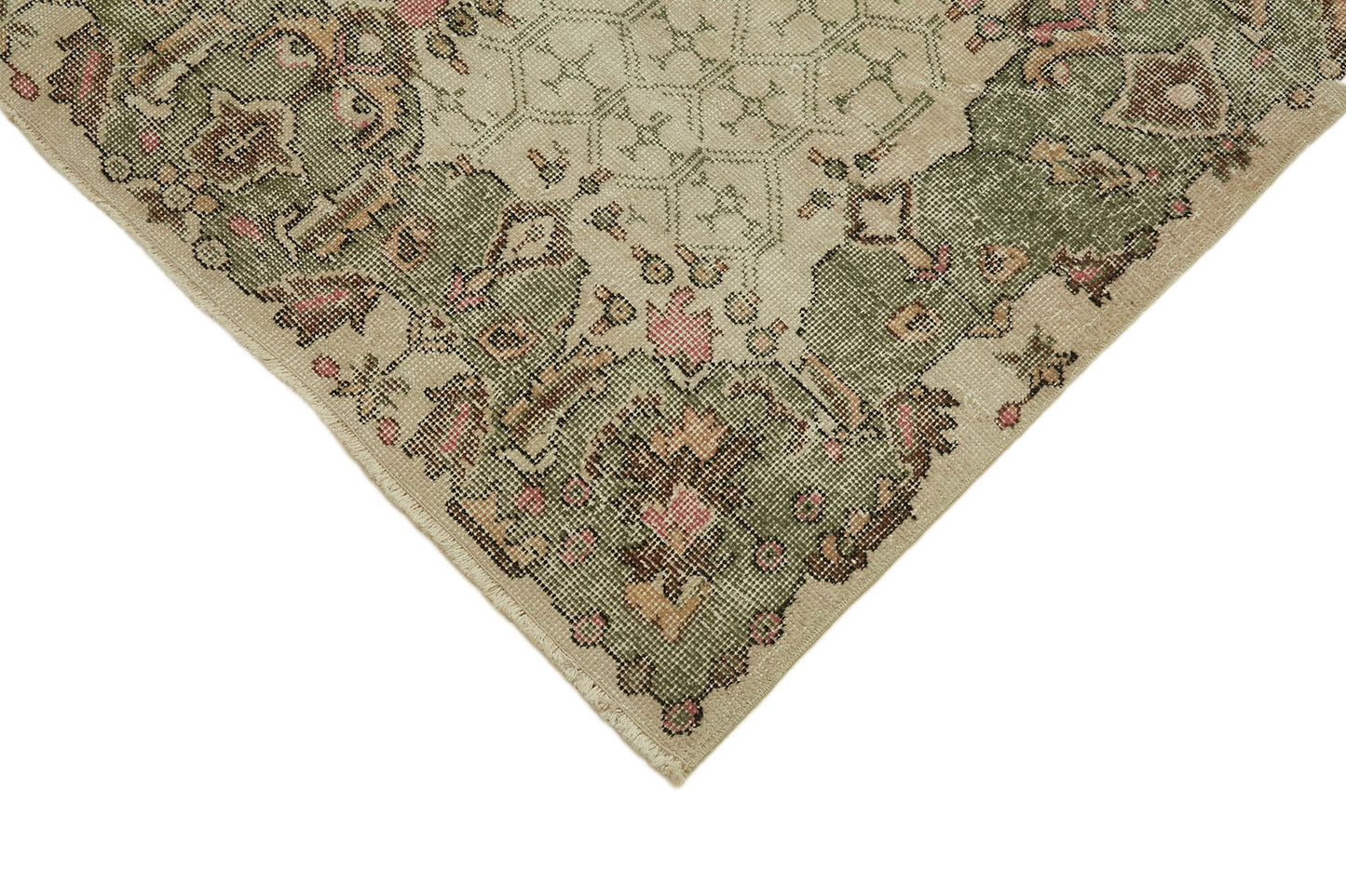 6x10 Beige Turkish Vintage Area Rug - 46337