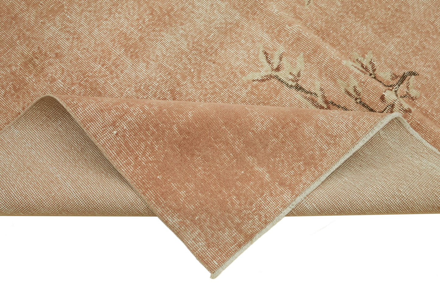 7x10 Beige Turkish Vintage Area Rug - 46342