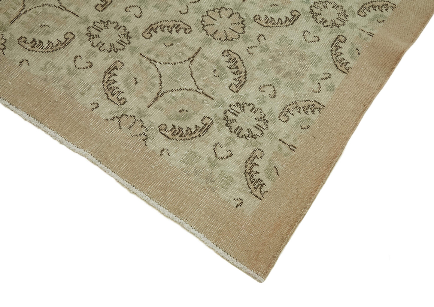 6x10 Beige Turkish Vintage Area Rug - 46349