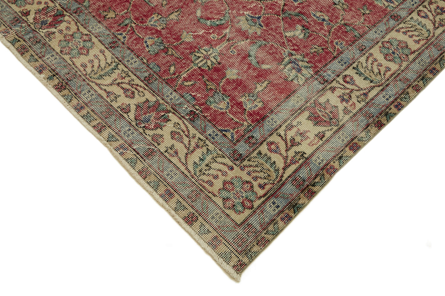 6x10 Beige Turkish Vintage Area Rug - 46351