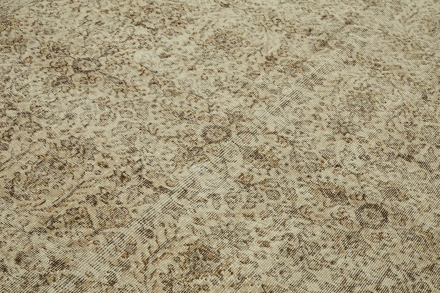 7x10 Beige Turkish Vintage Area Rug - 46353