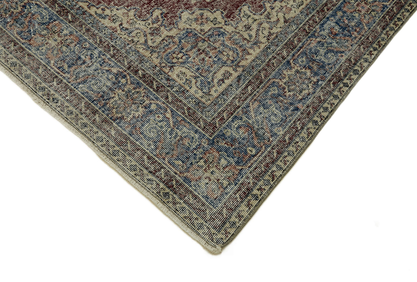 7x10 Beige Turkish Vintage Area Rug - 46373