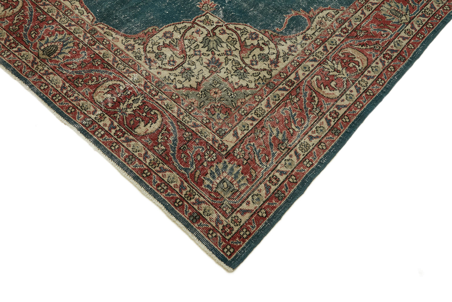 6x10 Beige Turkish Vintage Area Rug - 46383