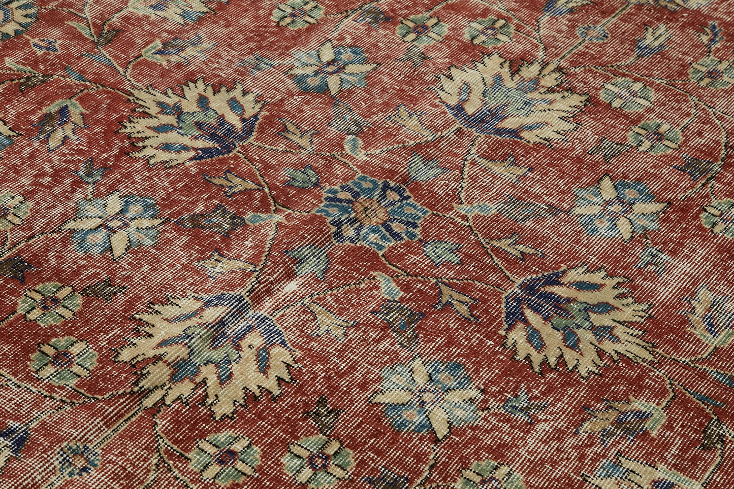 6x10 Beige Turkish Vintage Area Rug - 46386