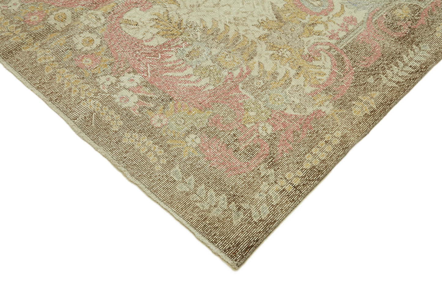 6x10 Beige Turkish Vintage Area Rug - 46390