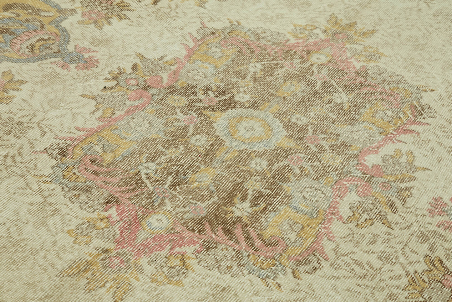 6x10 Beige Turkish Vintage Area Rug - 46390