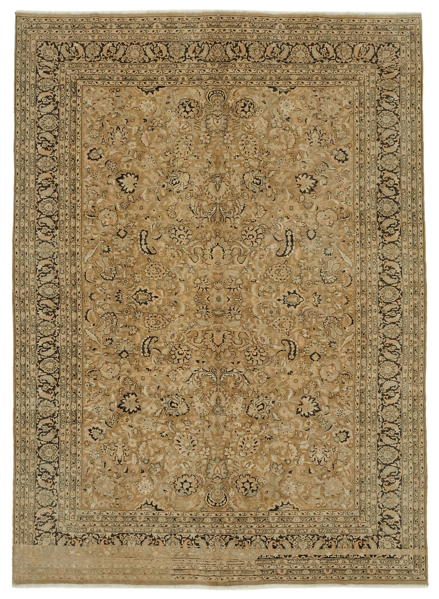 8x11 Beige Vintage Large Area Rug - 46399